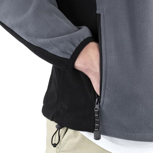 River's End Mens Microfleece Jacket Casual Outerwear Athletic - Grey - Size XL3