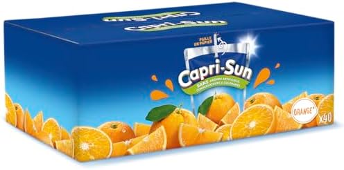 Capri-Sun Orange, 40 x 200ml - Fruchtsaftgetränk für Kinder im Beutel | Köstliches Fruchtsaftgetränk mit echtem Saft. Perfekt für Kinder-Lunchboxen, Schulausflüge und Partys unterw