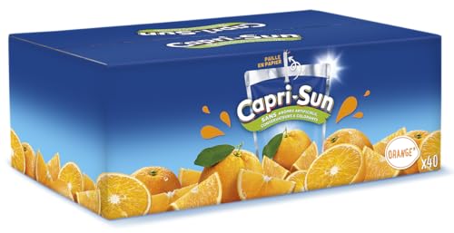 Capri-Sun Orange Kinder Fruchtsaftgetränk Vorratspack (40 x 200ml) mit echtem Fruchtsaft - Ohne künstliche Inhaltsstoffe - Vegan Glutenfrei