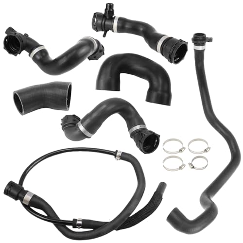 Bomunik Radiator Hose 10 Piece Set Compatible with BMW, 2005-2012 E87 E90 E92 E93130i 325i 330i X1 N52 2.5L 3.0L Replacement 11537545890 17127618510 17127531581 17127531579 11537521049 11537516414