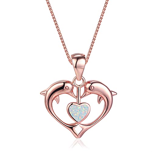 Collier dauphin et pendentif rose pour illuminer votre tenue de mariage estival