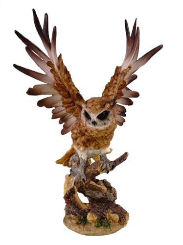 Kremers Schatzkiste Dekofigur Eule Braun Skulptur 38cm Deko Figur...
