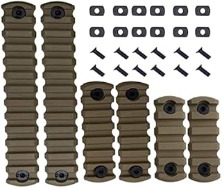 Gotical 13 Slots MLOK Picatinny Rail Section for M-Lok Handguard Flat Dark Earth Fit for 21mm Picatinny/Weaver Rails (5, 7, 13 Slots 6 Pack - FDE)