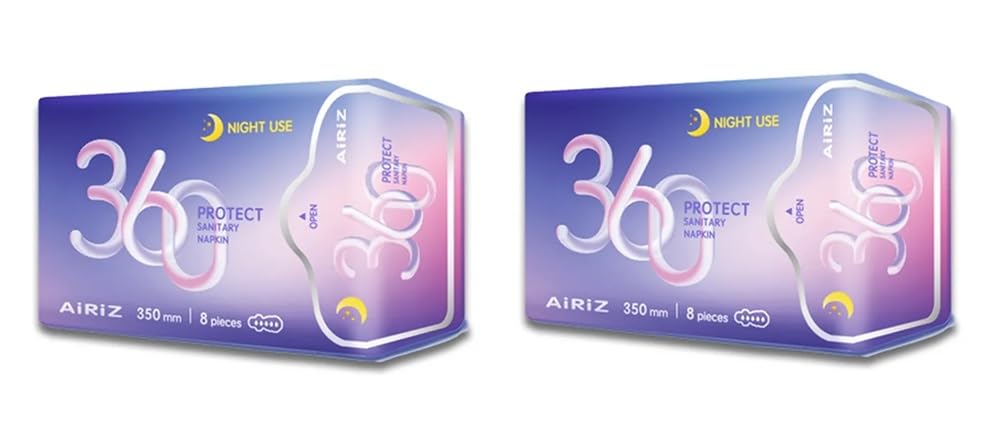 Truly Grow TIENS Airiz 360 Protect Sanitary Napkin For Night Use-350MM 8 N (New Pack) Pack of 2 (B0CQW9WH5K) Amazon Price History, Amazon Price Tracker