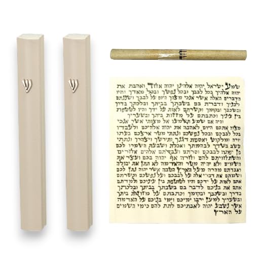Generic Made in Israel Stone Color Handmade Mezuzah for Door 5