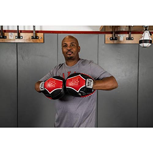 image for TITLE Boxing Air Vent Technology Punch Mitts, Black/Red - Boxing Pads,