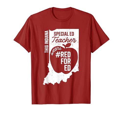 Rojo para Ed Indiana Estado Especial Ed Maestro Rally RedforEd Camiseta