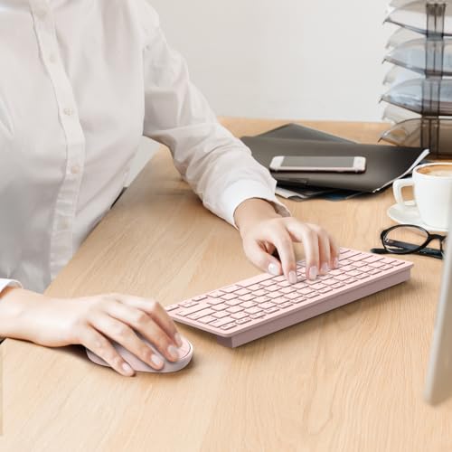 OMOTON Bluetooth Keyboard and Mouse for iPad, Slim & Silent, Pink by OMOTON - Used condition - Image 8