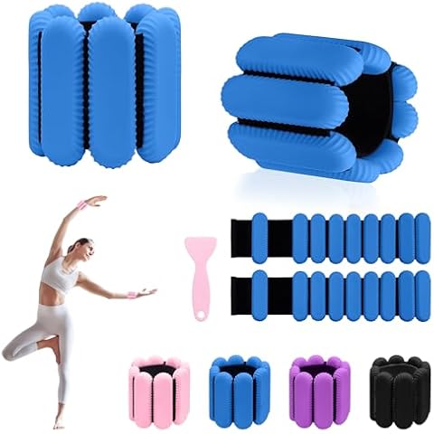 Ankle wrist Weights for Women, 1 Pair (2.2lb) Non-Slip Hand & Leg Weighted for Strength Training, Walking, Running, Yoga, Pilates, and Jogging Blue Vine7 Cover