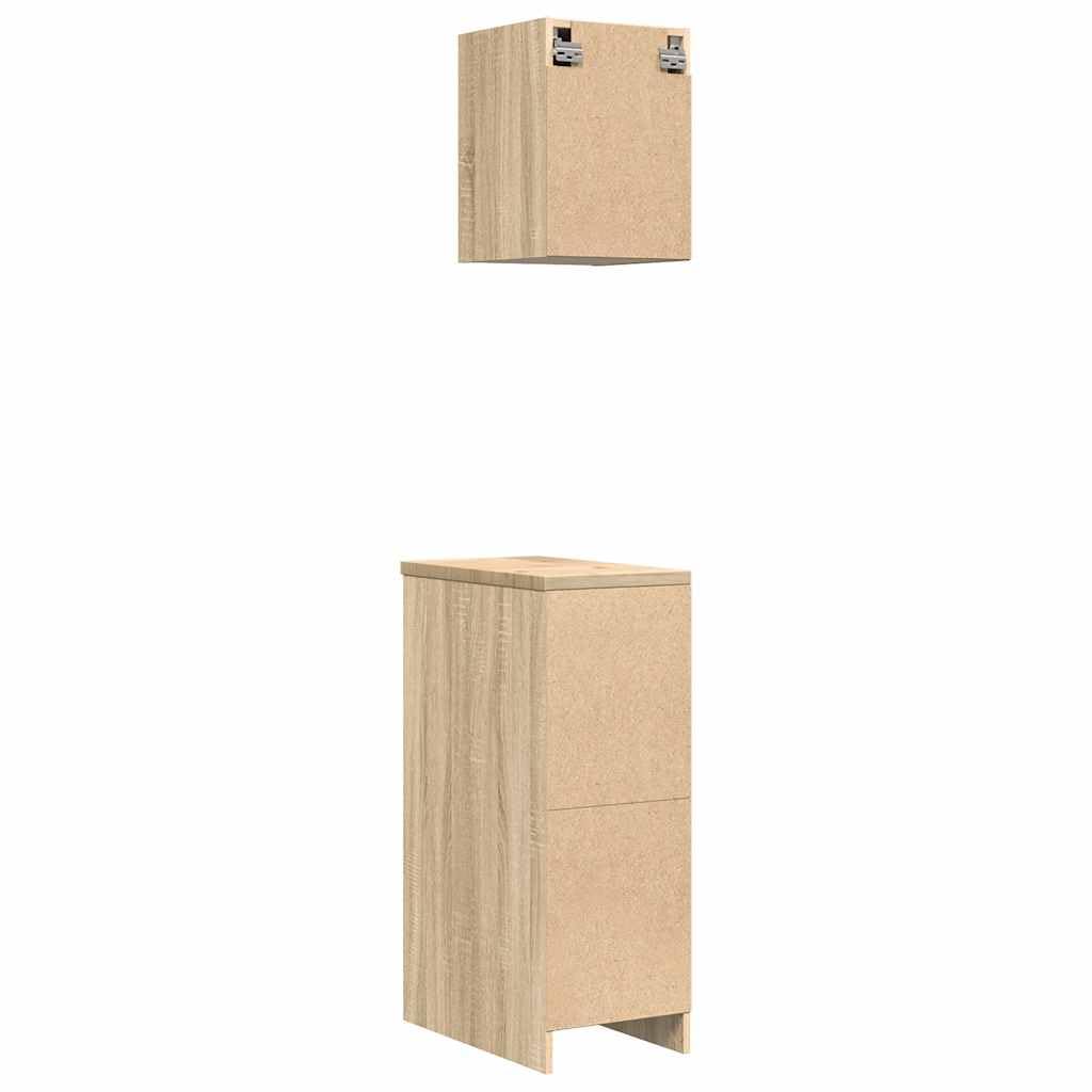 Armoires de Garage 2 pcs chêne Sonoma Bois d'ingénierie,Entreprise & Industrie,Stockage Industriel,Armoires industrielles,27.5 kg-3328316