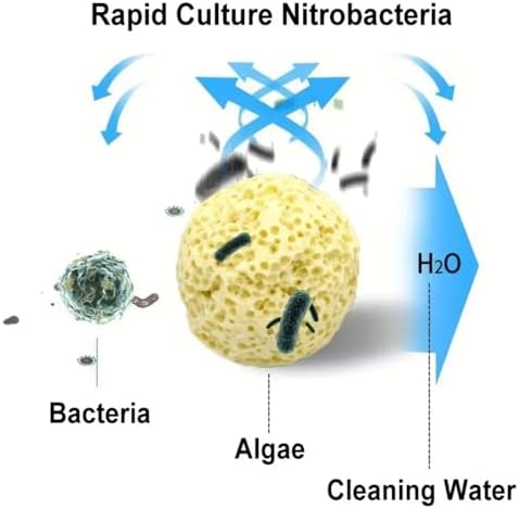 VAYINATO® Aquarium Filter Media Combo - 250g Red Ceramic Ring and 250g Yellow Bio Ball Coming with Zipper Mesh Bag, Improved Water Quality and Healthy Fish Tanks (500g)