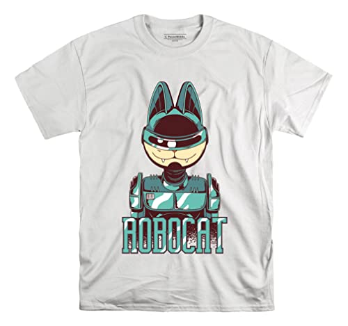 T-shirt RoboCat Movie rétro pour homme et femme blanc XXL