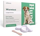 vetevo Lungenwurmtest Hund, Zuverlässiger Labor-Test auf Lungenwürmer, Präziser Wurmtest für Hunde bei Husten, Müdigkeit & Nasenausfluss, Ergebnis in 24h