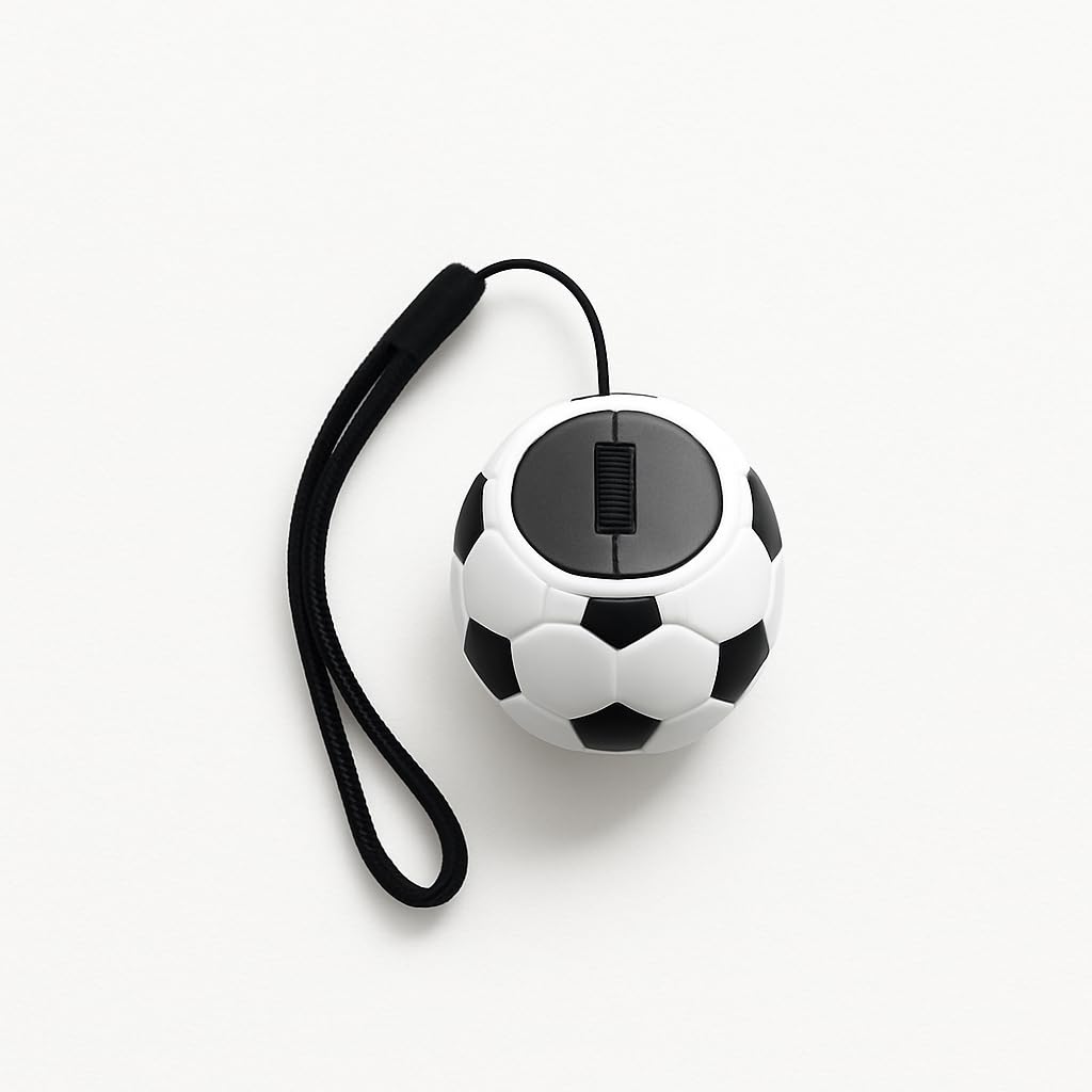 Pokie Sports Cute Wireless Mini/Portable Mouse, Bluetooth + 2.4GHz, Silent Clicks, RGB Lights, Design for All Purpose, Easy Scrolling, Smooth Gliding on Surfaces with Advanced Feet Skates (Football)-picture-24