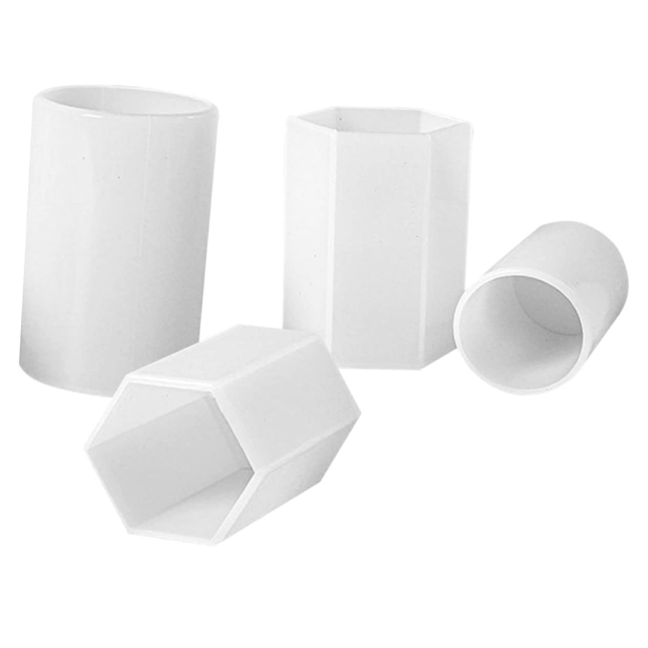 4 Piezas Molde Hexagonal de Silicona, Reutilizable para Velas Diy