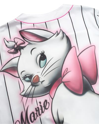 Image of Disney Womens Baseball Jersey Lightweight Graphic Baseball Shirts for Women | 100% Polyester Fabric, Lightweight & Breathable, Mesh or Button-Down Styles