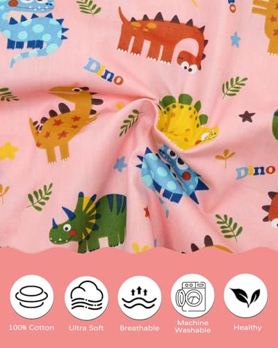 Image of ALVABABY Toddler Pillowcases 2 Pack Organic Cotton Fit 13 inchx 18 inch or 12 inchx16 inch Kids Pillow Cover Envelope for Girl Boy Travel(Pillowcase Only)
