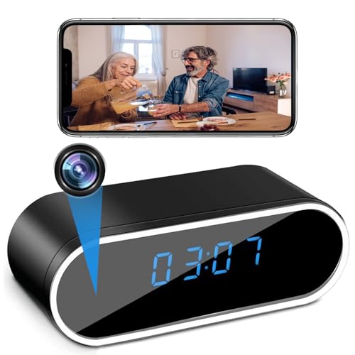 Image of WiFi Camera Clock HD 1080P for Home, Office, Indoor Surveillance Camera with Motion Detection /Night Vision Nanny Cam Security Camera No SD Card