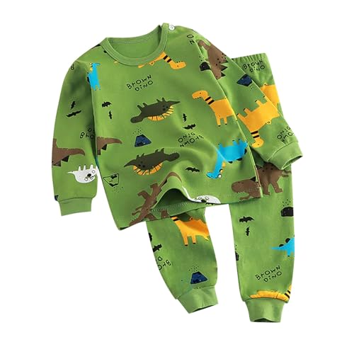 Baby Junge Lang Dinosaurier Druck Tshirts Tops Shorts Schlafanzug...