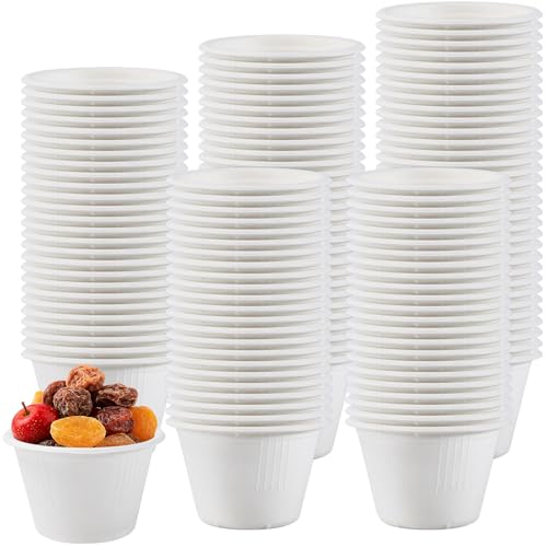 Dyrfolm 200 Pack 4 Oz Compostable Portion Cups, White