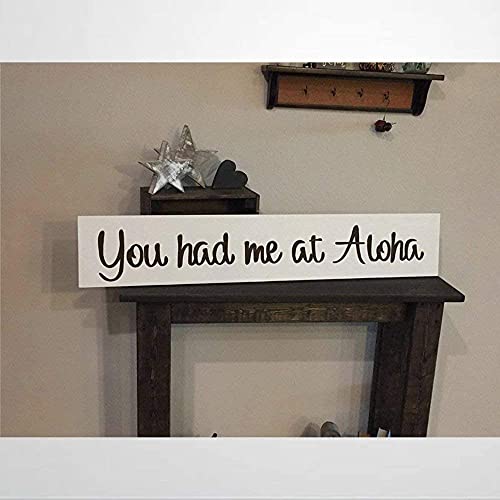 summer decor ideas Vintage Sweet Home Decor You Had Me at Aloha Sign Love Family Hawaii Rustic Decor Farmhouse Style Funny Home Decor Wood Plaque Coffee bar Christmas Thanksgiving Present