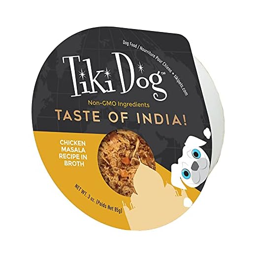 Tiki Dog Taste of The World - Dog Wet Food - Whole Foods - India! Chicken Masala - 3 oz Cup