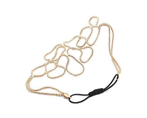 Boolavard Hollow Out Braided Gold Head Band Stretch Hair Accessories Gossip Girl