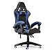 Produktbild bigzzia Gaming Stuhl Ergonomisch - Gamer Stühle mit Lendenkissen + Kopfstütze Gaming Chair Höhenverstellbar Bürostuhl Computerstuhl für Erwachsene Mädchen Junge, Schwarz-Blau