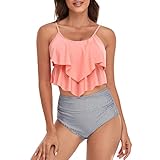 Material: 100% poliéster, este traje de baño para mujer está hecho de tela elástica para nadar, suave, transpirable y cómodo, se seca rápidamente