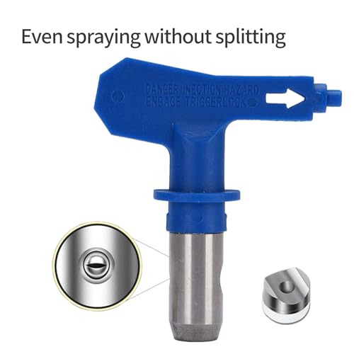 Boquillas de pulverizador de pintura sin aire de acero inoxidable azul Fafeicy 6 piezas 5