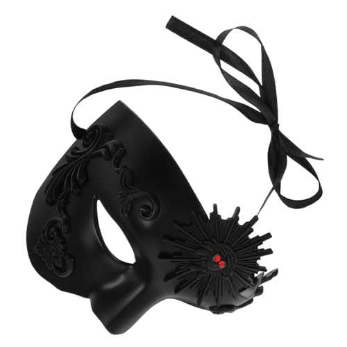 iplusmile masque de carnaval demi-masques pour les yeux fête s pour costume de femme de femme de mascarade demi-visage de cosplay de fête abdos Noir