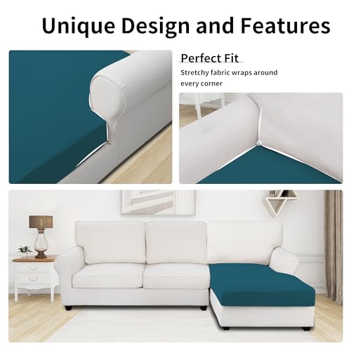 Image of Easy-Going Stretch 1 Piece Chaise Lounge Cushion Slipcover