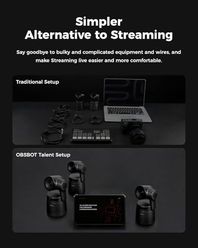 Image of OBSBOT Talent Video Switcher Monitor Encorder Recorder All in One Video Mixer with 7 Video Inputs, Live Streaming to NDI /RTMP /SRT /YouTube and Others Platforms via Wi-Fi, 4G LTE, Ethernet, USB Port.