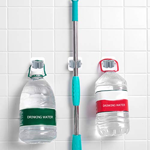 Doitool Suporte para vassoura de esfregão para banheiro, organizador de esfregão, adesivo para pendu