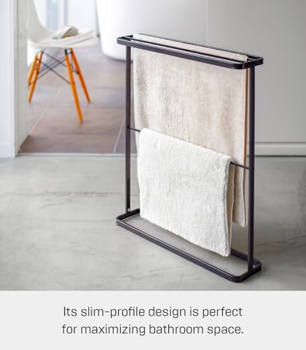 Image of YAMAZAKI home Bath Towel Hanger, Black