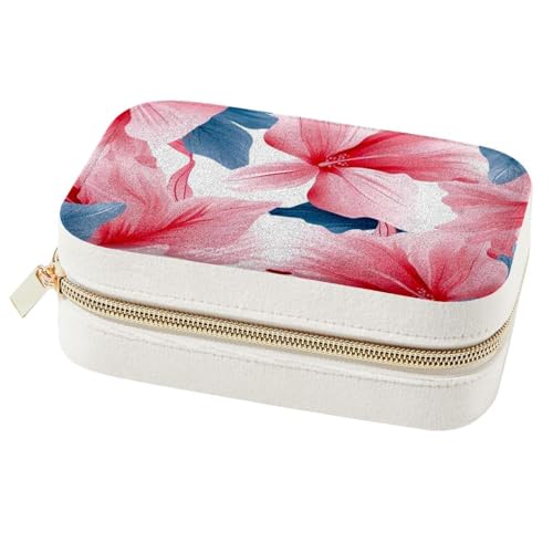 Boîte à bijoux portable florale pour week-end et vacances