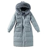 【Abnehmbarer Kunstpelzbesatz】 Der abnehmbare Faux-Pelzbesatz hat lange und dicke Faux-Needlelike-Haare können nicht nur Ihr elegantes Temperament zeigen, sondern auch eine starke Warmhilfefähigkeit haben; abnehmbares Design, zwei Möglichkeiten, ein Stück Daunenjacke zu tragen und leicht zu tragen