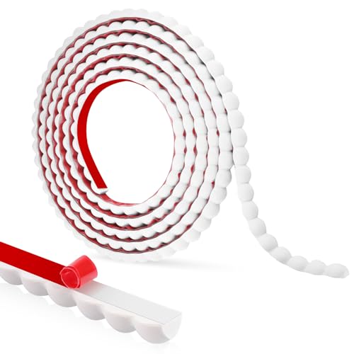 Moulure decorative moulure murale adhesive bande décorative flexible en PVC baguette de finition pour plafonds carreaux bords muraux (Blanc, 10mm×3m)