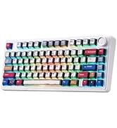 Aula F75 Wireless Mechanical Keyboard,Creamy Keyboard with RGB Backlit Hot Swappable, 81 Keys 75%...