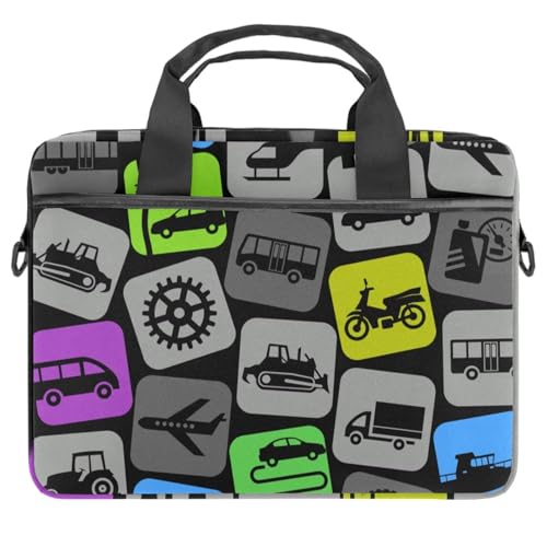 Maletín bandolera para laptop de 14 pulgadas multicolor y funda de transporte para aviones y camiones