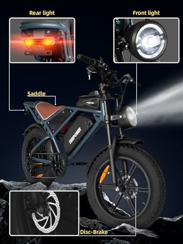 image for Rideon Electric Bike for Adults 1500W Peak 20