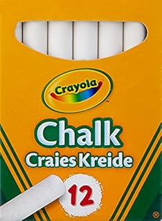CRAYOLA Anti-Dust White Chalk (Pack of 12) | Smooth Texture Makes Writing & Drawing on Blackboards Easy!