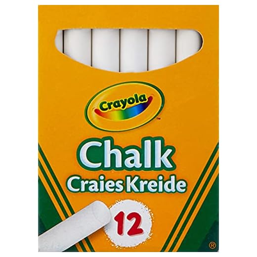CRAYOLA - Staubfreie weiße Kreide, 12er-Pack, 0280