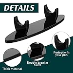 Chinco 2 Pieces Acrylic Pen Holder Display Stand, Makeup Brush Rack Organizer, Desk Pencil Wand Holder Showcase, Paintbrush Drying Rack for Home School Office (Black) - Image 3