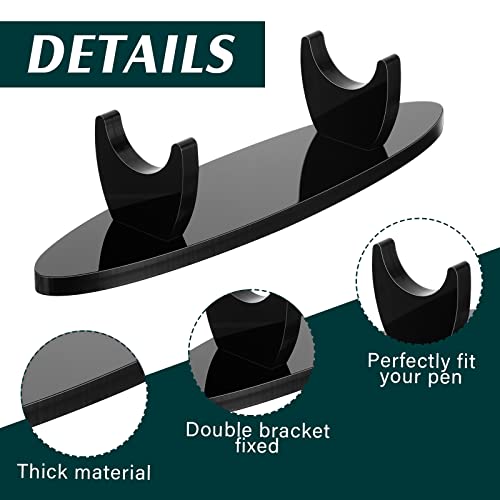 Chinco 2 Pieces Acrylic Pen Holder Display Stand, Makeup Brush Rack Organizer, Desk Pencil Wand Holder Showcase, Paintbrush Drying Rack for Home School Office (Black) - Image 4