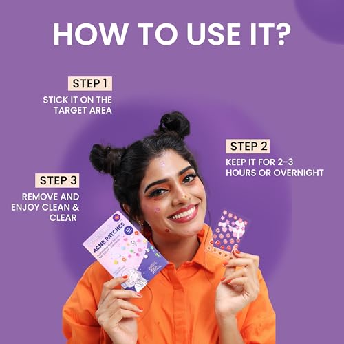Image of Hydrocolloid Acne Pimple Patch with Tea Tree Oil & Calendula | Fast Healing | Absorbs Pus & Oil | Waterproof & Skin-Friendly Pimple Patches | Flower Shape - 33 Patches.