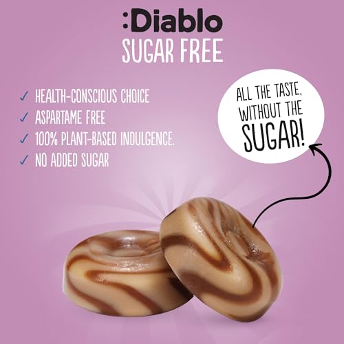 Diablo Sugar-Free Candy Cappuccino and Cream Sweets, Healthy Sweets Sweetened with Maltitol, Sugar-Free Treats for All Occasions, Ideal for Gift Boxes, Mother’s Day & Father’s Day – 75g, Pack of 1