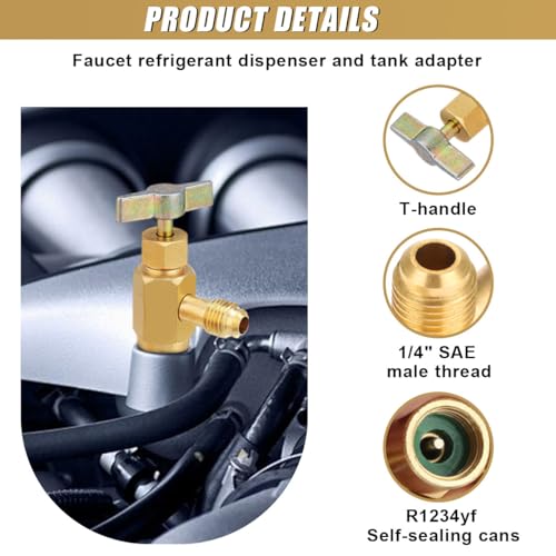ZIMISI R1234YF Self-Sealing Can Tap Depressor miniatura 3