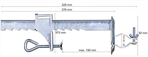 Fixation de parasol pour rampe de balcon Schneider | Lot de 2 supports
