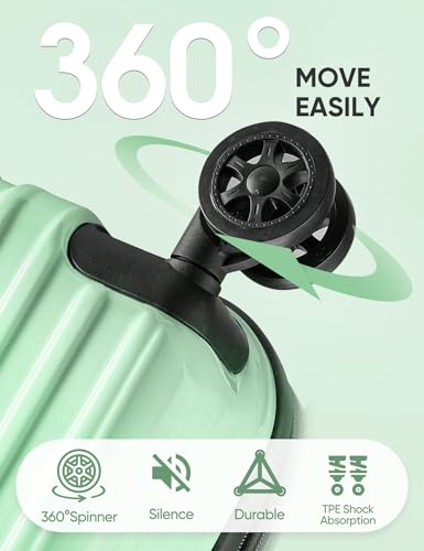 Image of Carry on Luggage - Airline Approved Suitcases with Spinner Wheels, Built-In TSA Lock,Hard Shell Expandable Suitcases